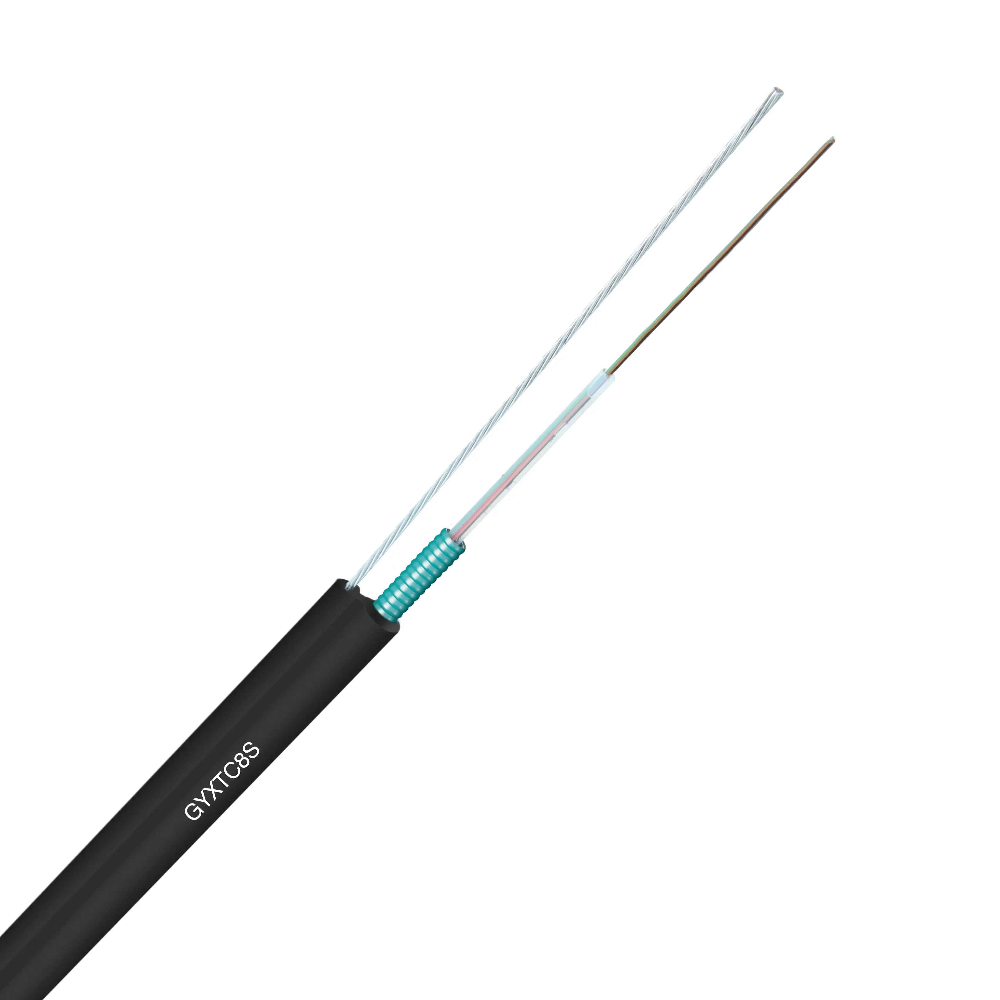 Tubo suelto central Figura 8 Autor sosteniendo el cable de fibra óptica Gyxtc8s