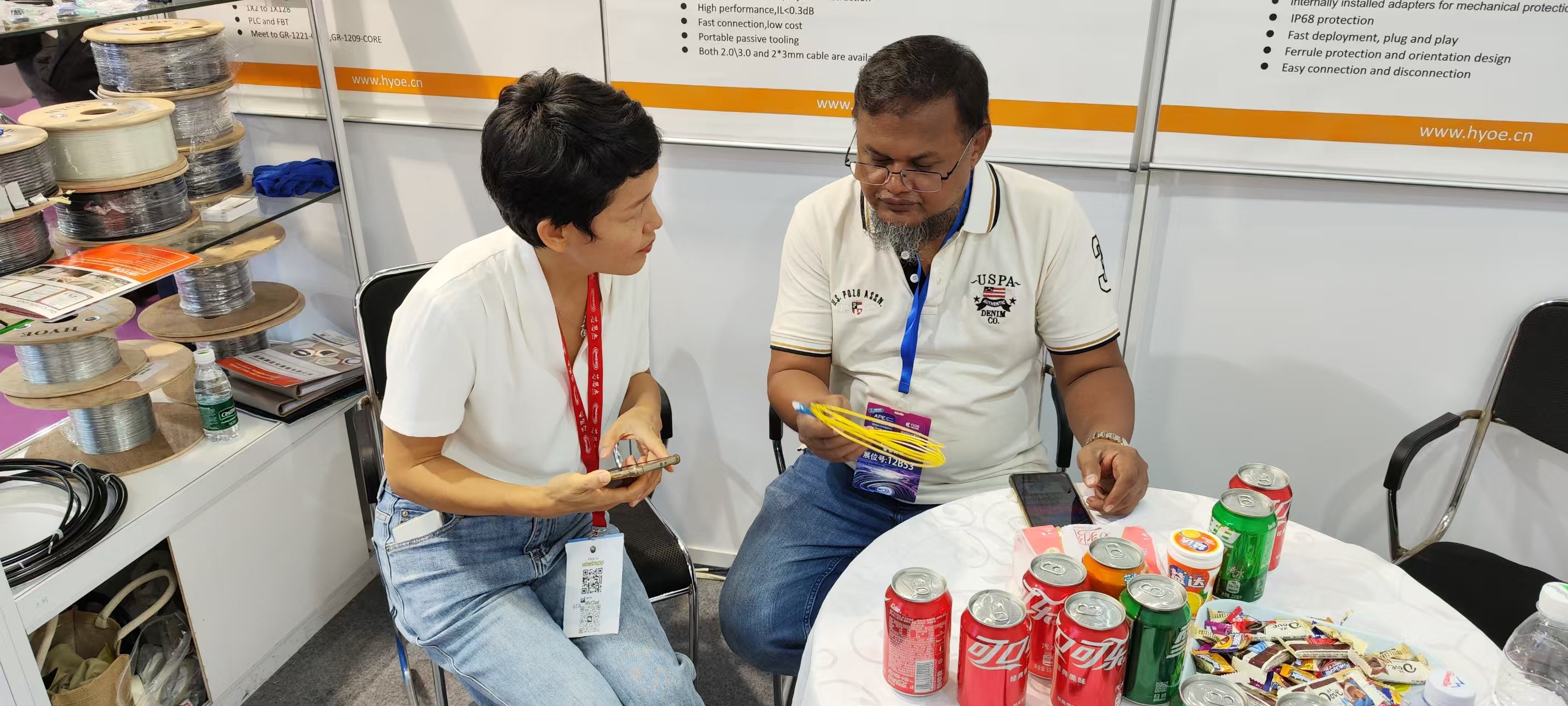 HYOE muestra innovaciones de fibra óptica en 2024 CIOE en Shenzhen